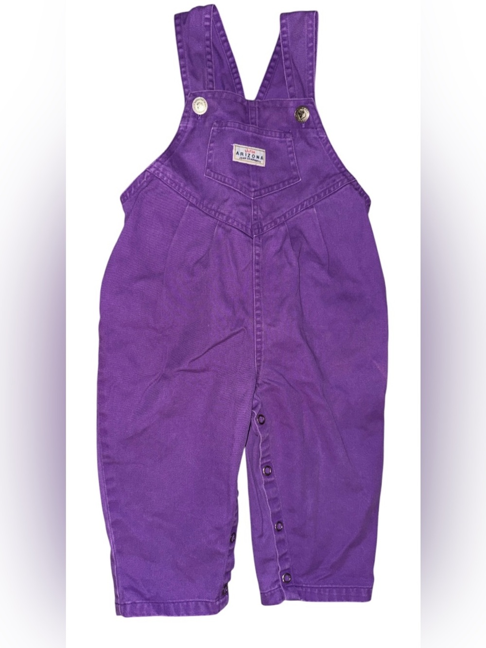 Arizona Jean Company Kids Bright Purple Overalls 18 months vintage